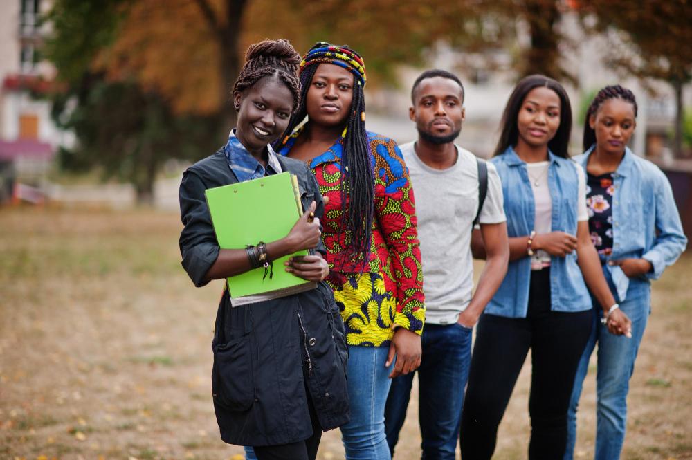 Students studying
